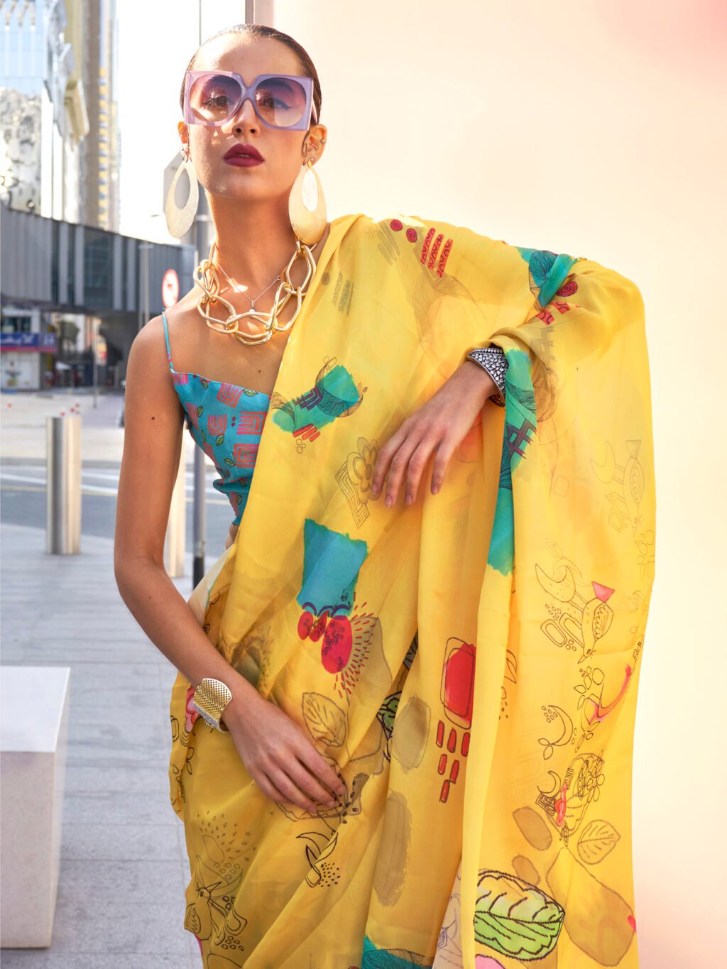 showcasing the beauty and craftsmanship of Silk Saree.