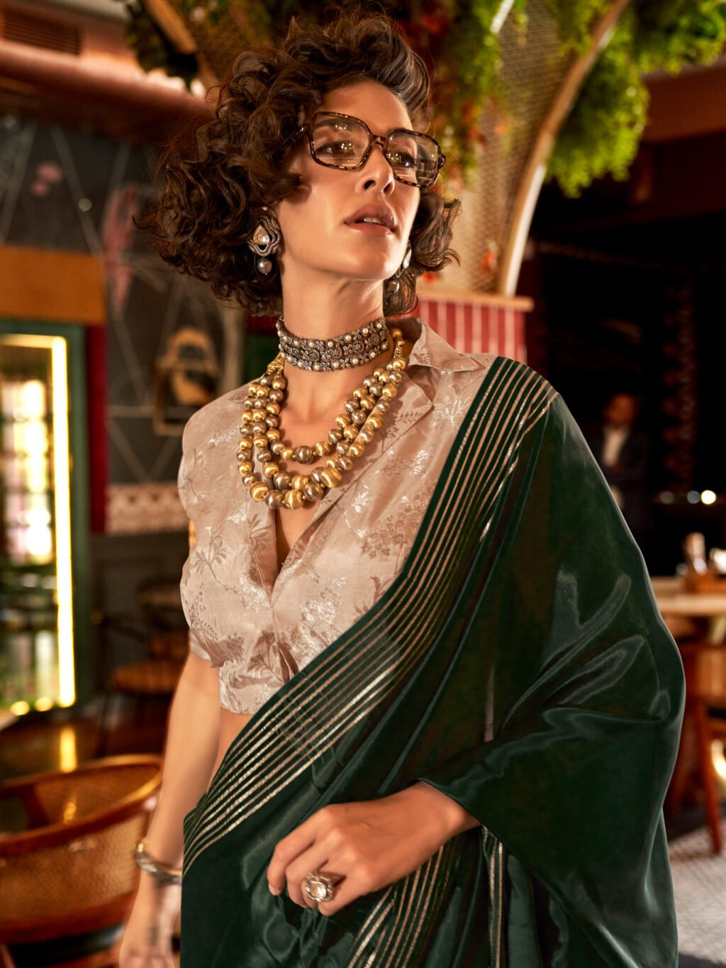 showcasing the beauty and craftsmanship of Party Wear Saree.