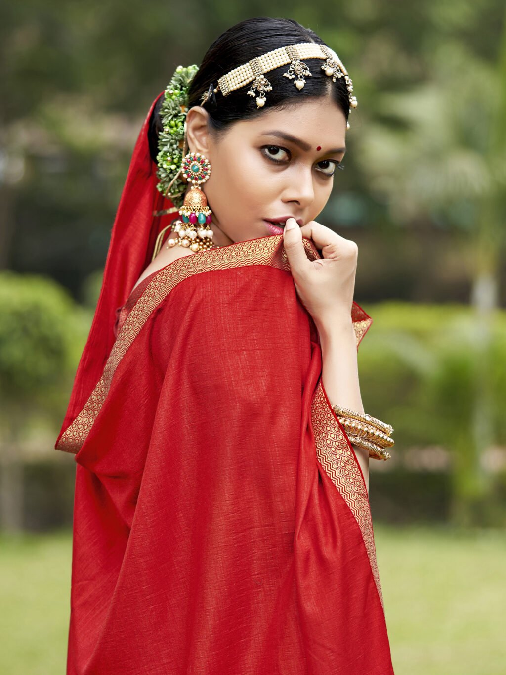 showcasing the beauty and craftsmanship of Traditional Saree.