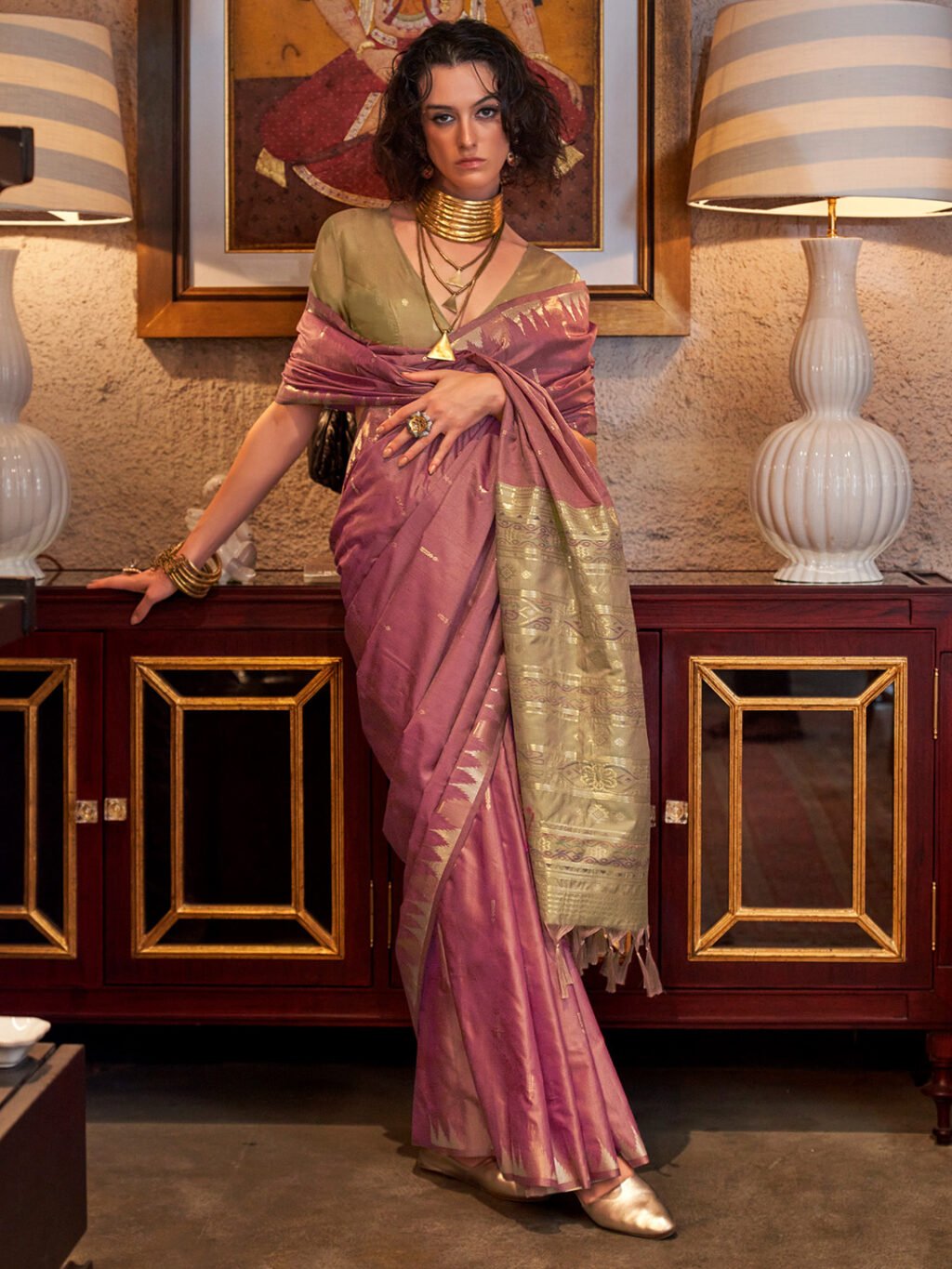 showcasing the beauty and craftsmanship of Traditional Saree.