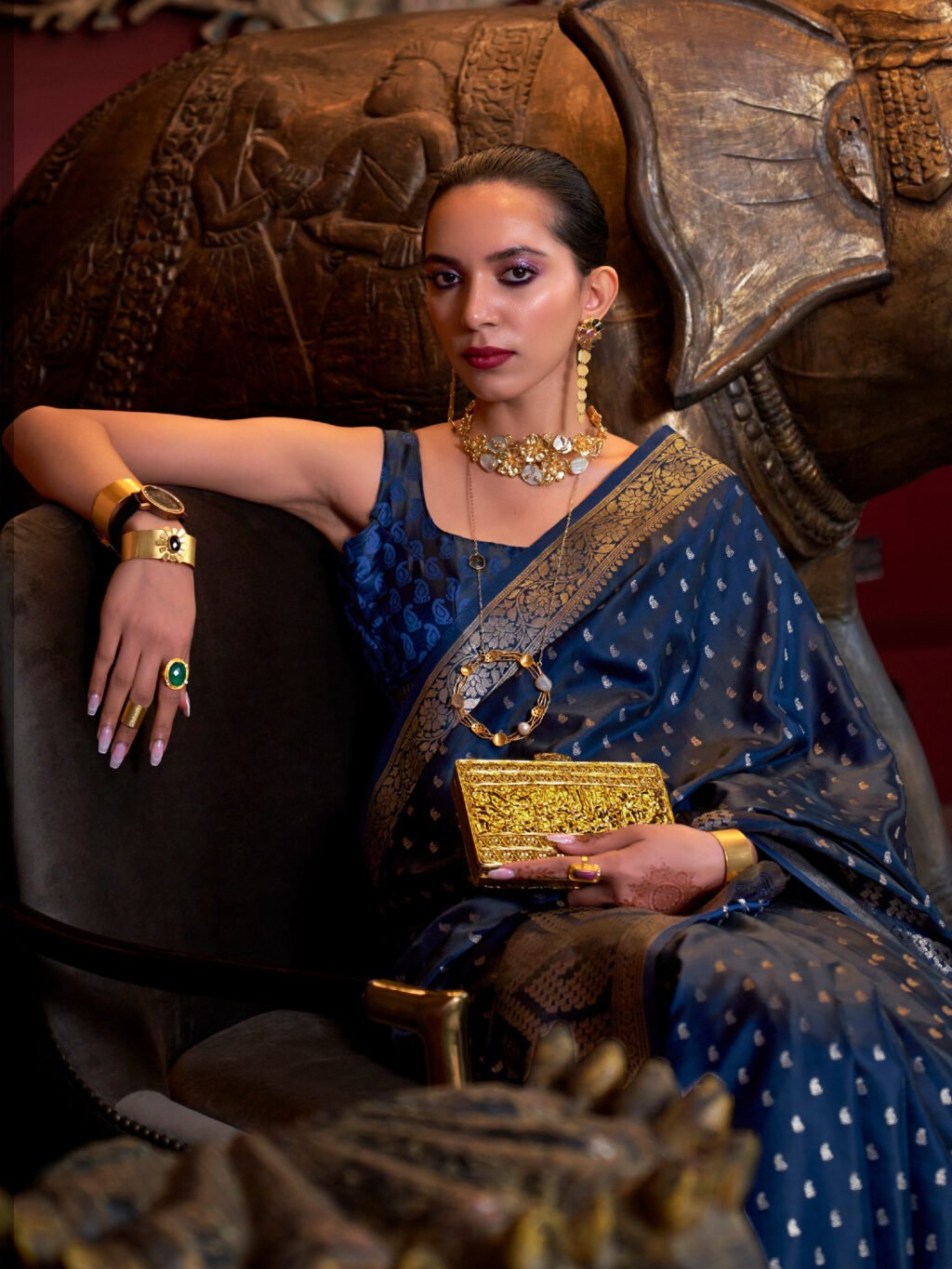 showcasing the beauty and craftsmanship of Designer Saree.