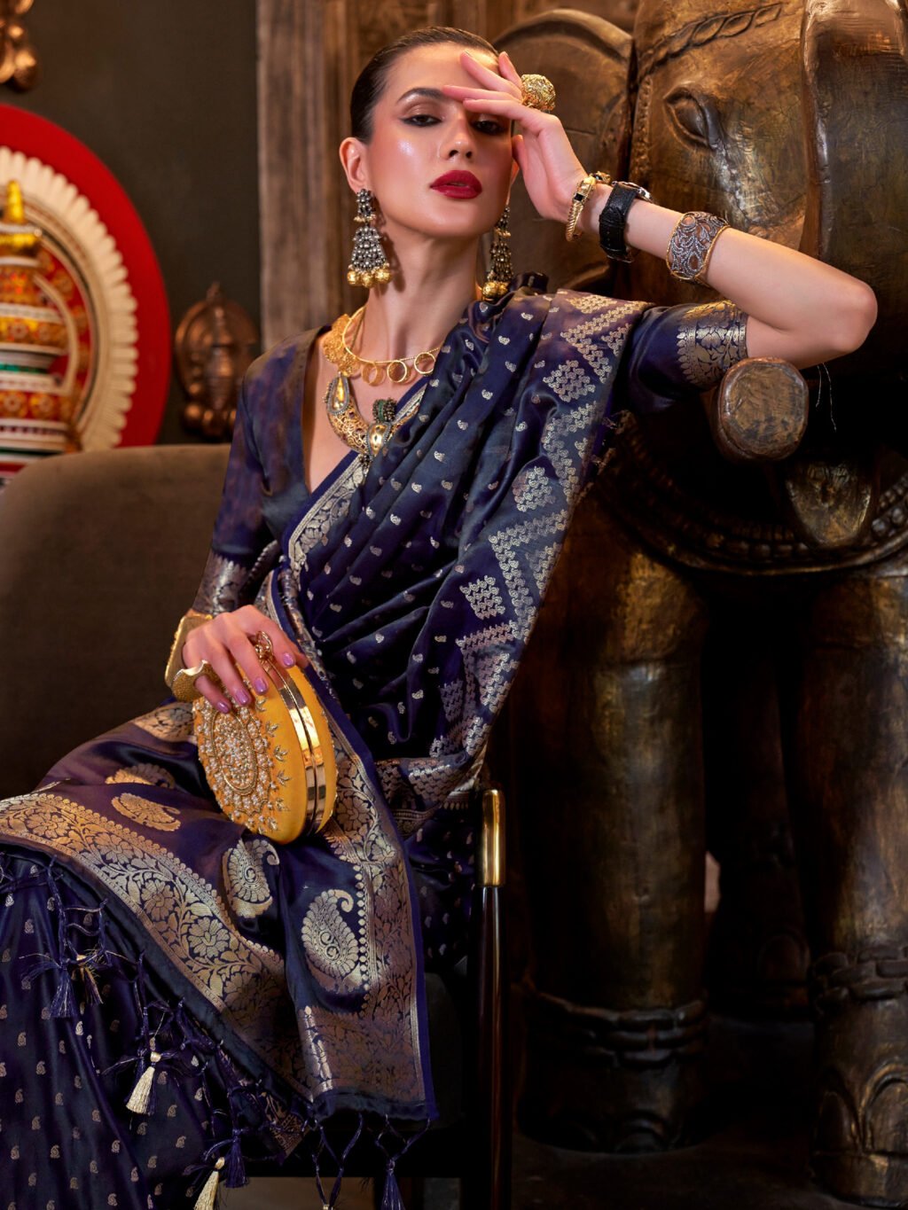 showcasing the beauty and craftsmanship of Festive Saree.