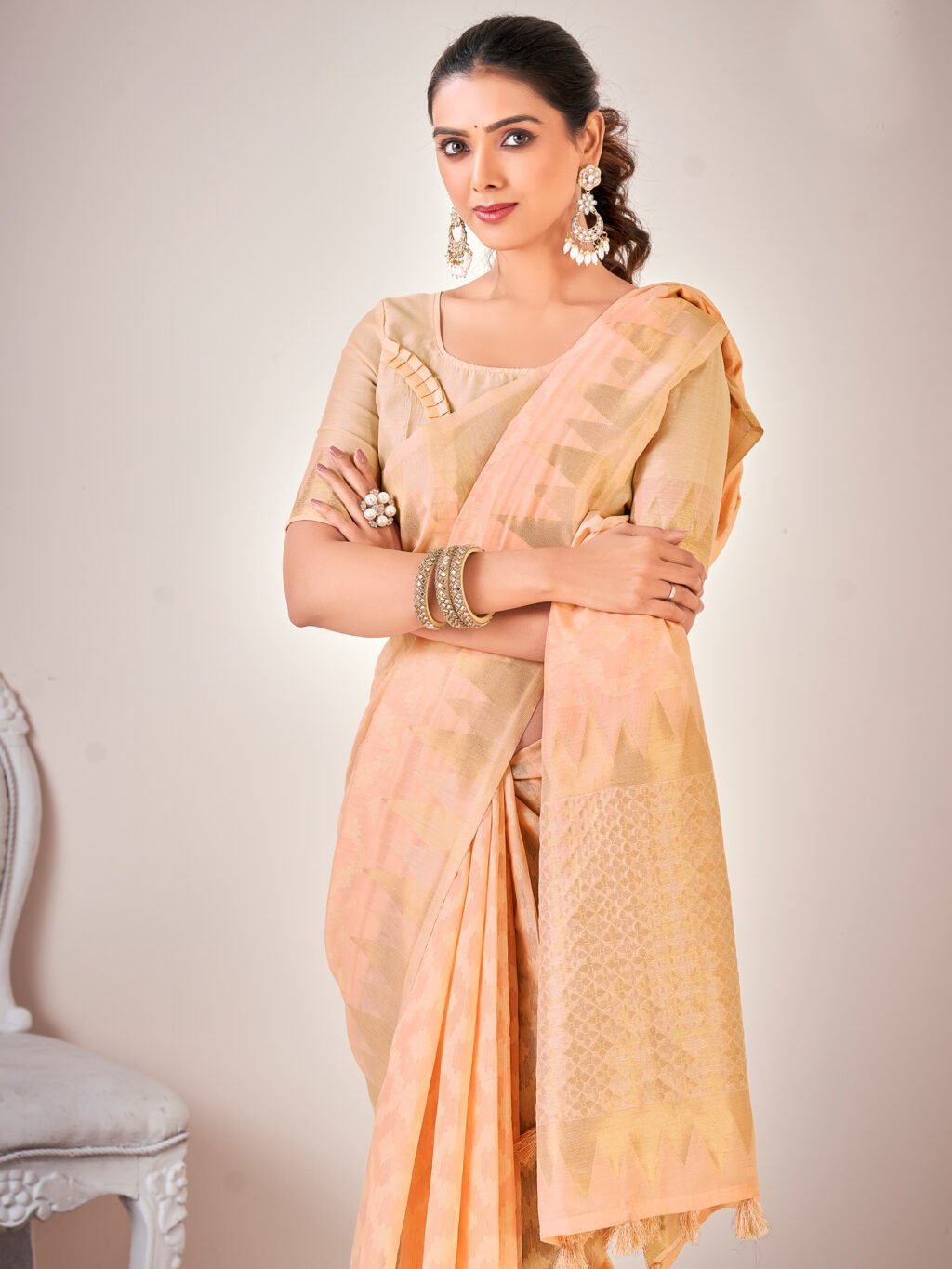 showcasing the beauty and craftsmanship of Festive Saree.