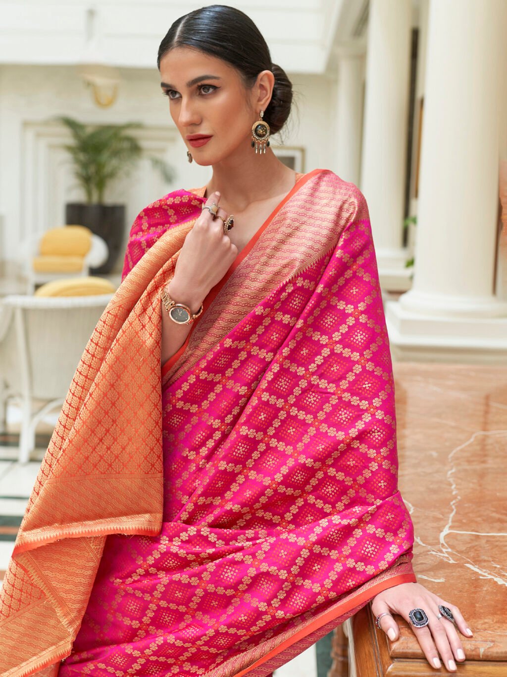 showcasing the beauty and craftsmanship of Traditional Saree.