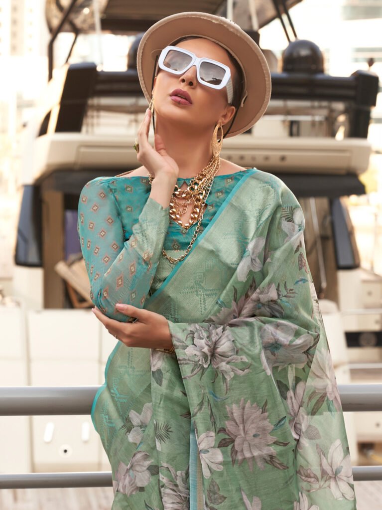 showcasing the beauty and craftsmanship of Festive Saree.