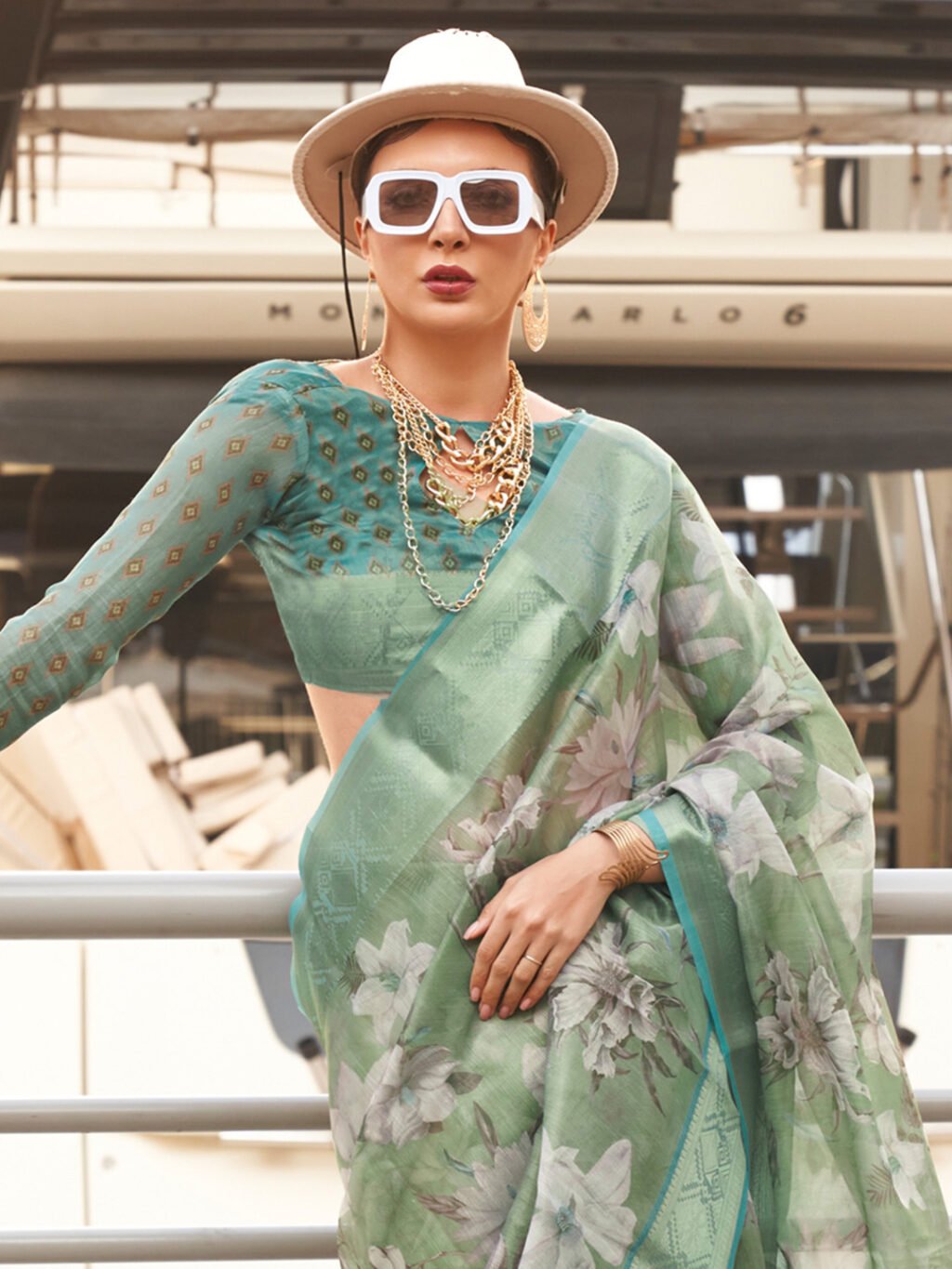 Light Green Saree - Image 3