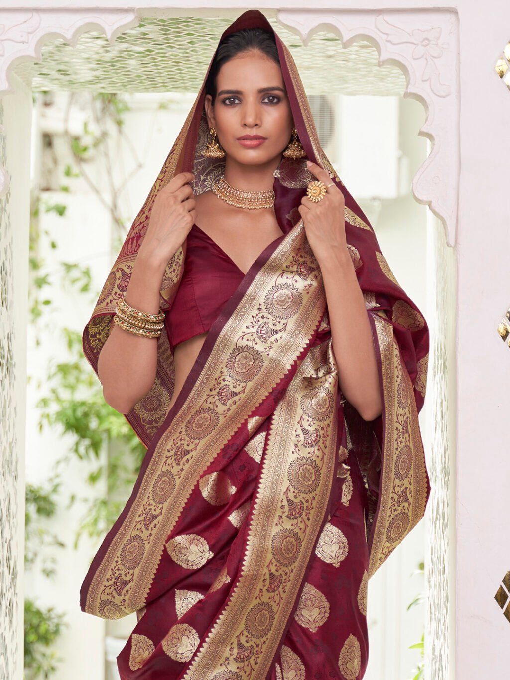 showcasing the beauty and craftsmanship of Silk Saree.
