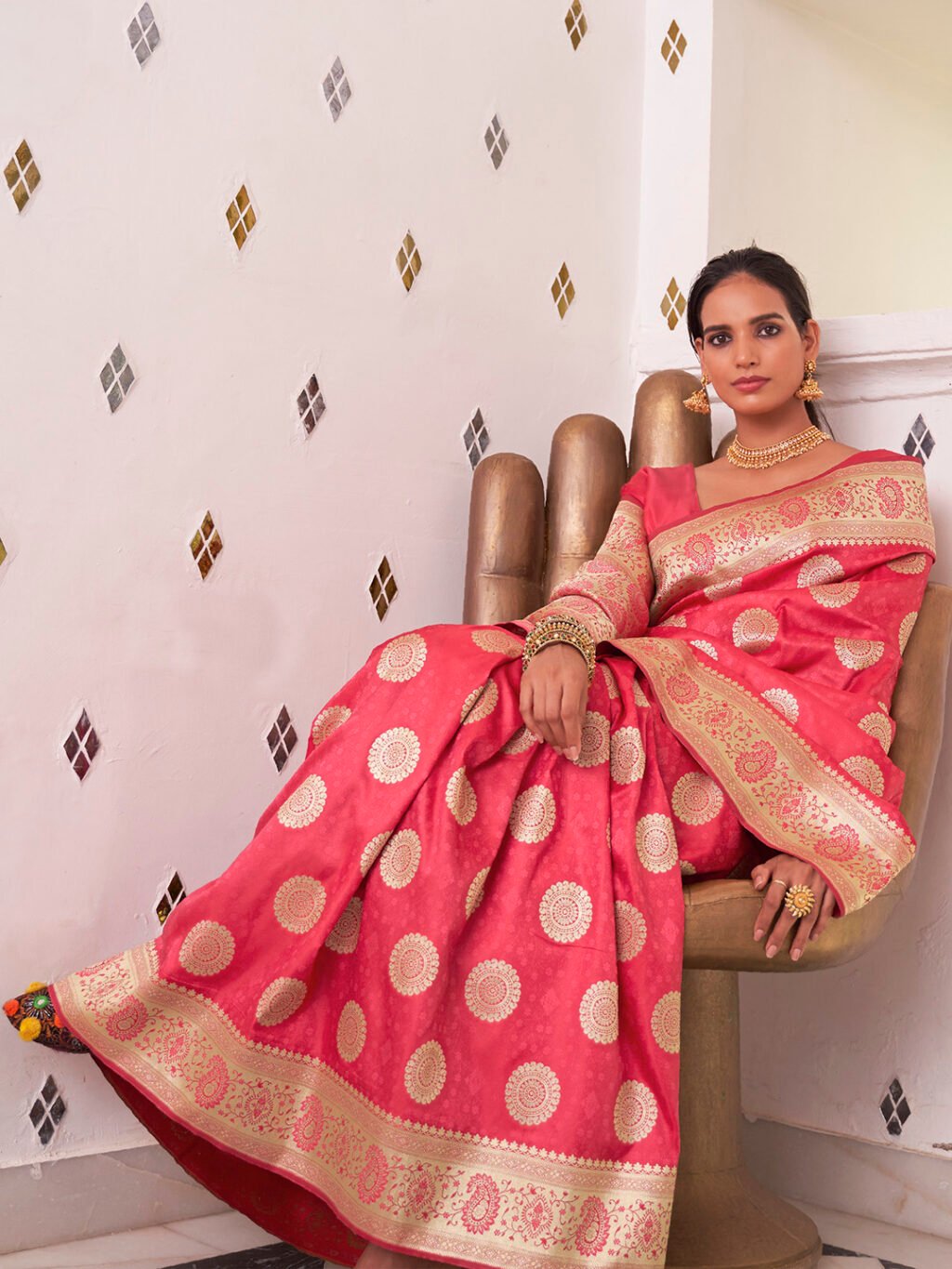 showcasing the beauty and craftsmanship of Party Wear Saree.