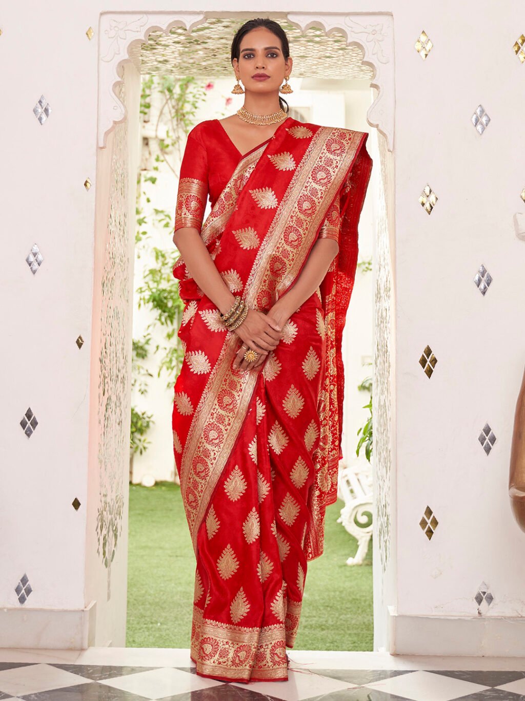 showcasing the beauty and craftsmanship of Silk Saree.
