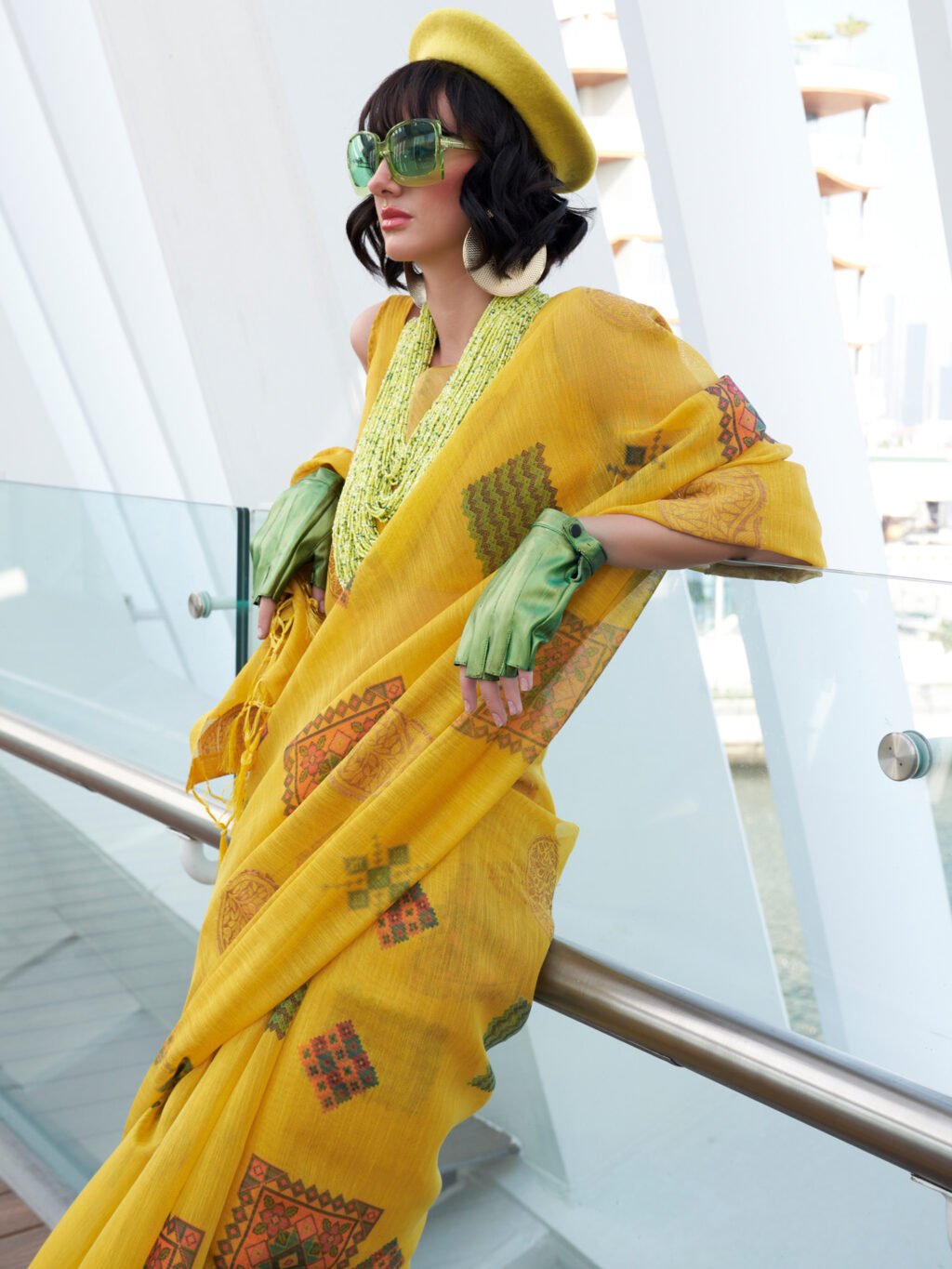 showcasing the beauty and craftsmanship of Silk Saree.