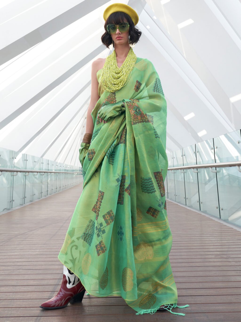 Image of Sea Green Saree