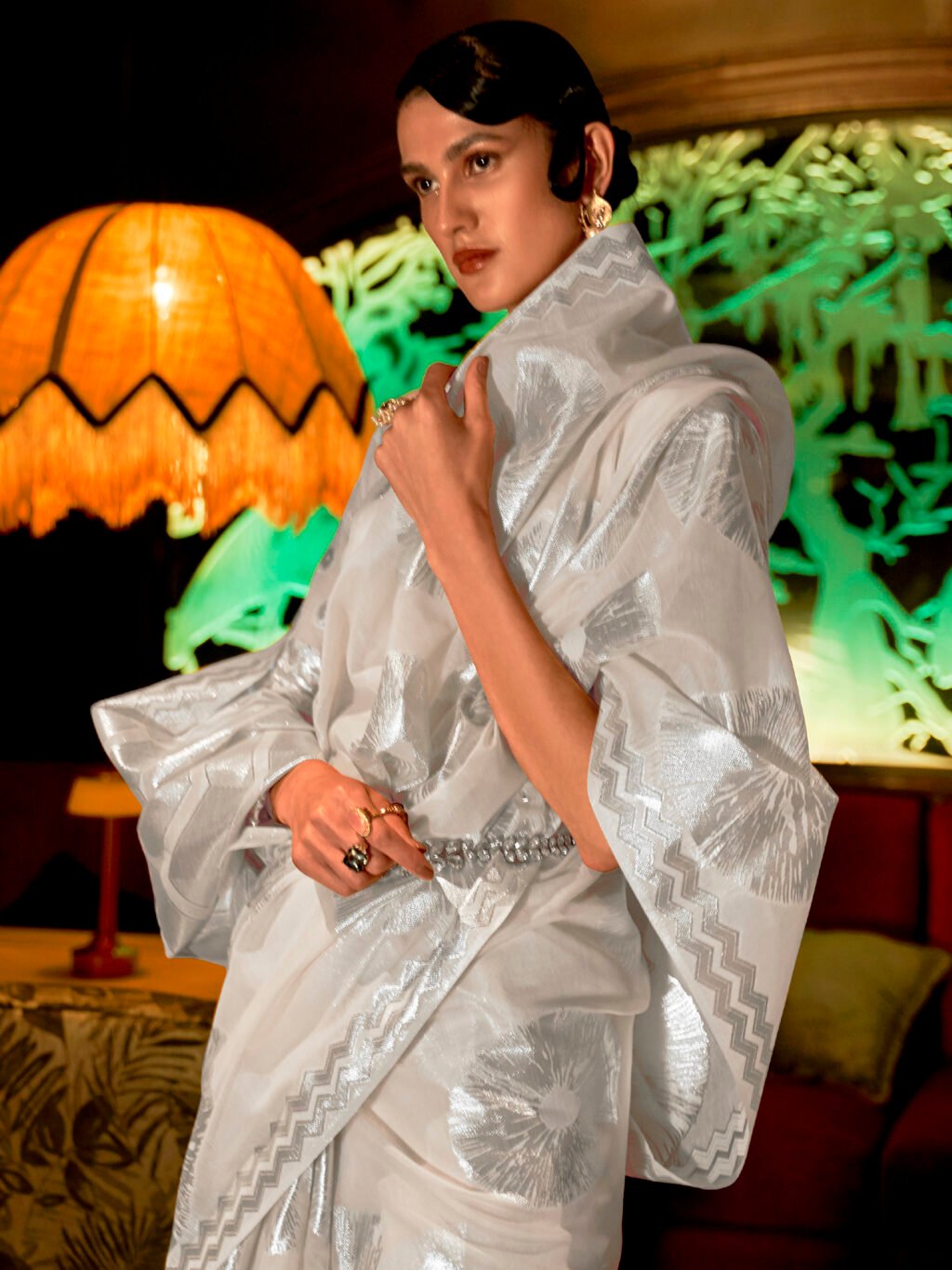 showcasing the beauty and craftsmanship of Designer Saree.