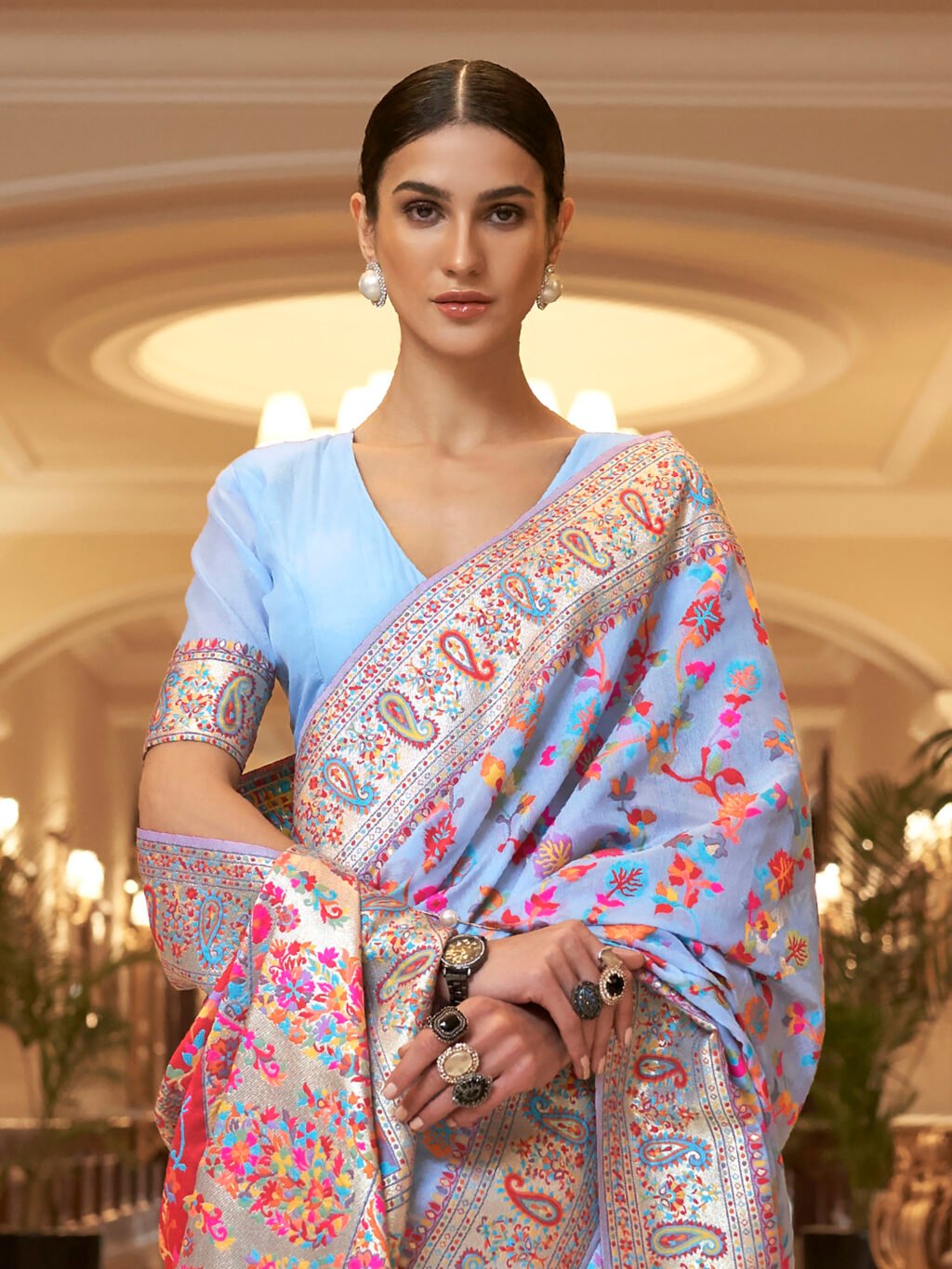 showcasing the beauty and craftsmanship of Festive Saree.