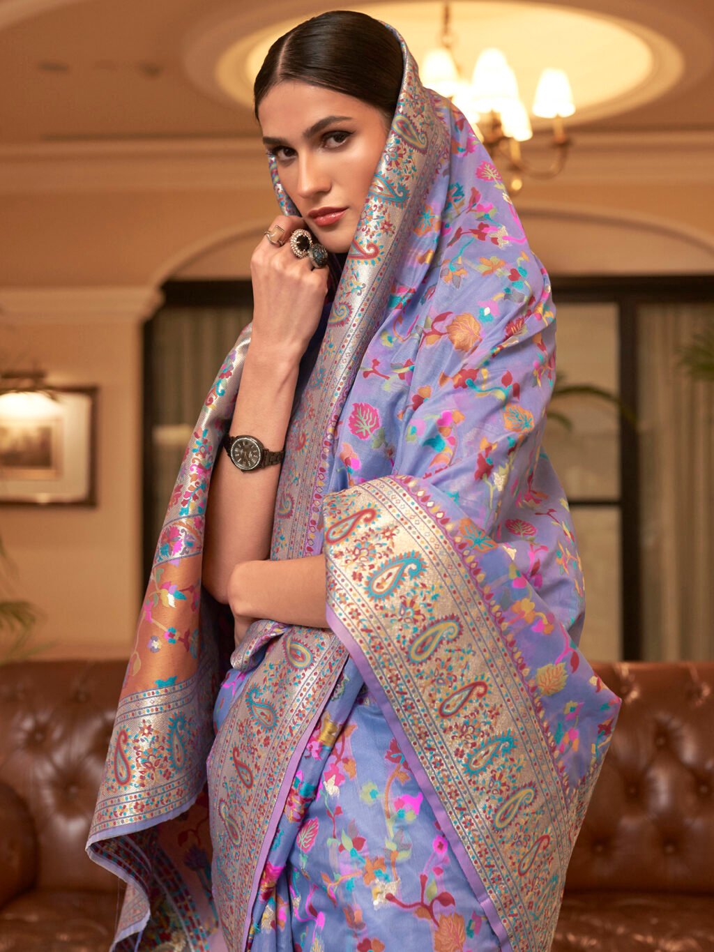 showcasing the beauty and craftsmanship of Traditional Saree.