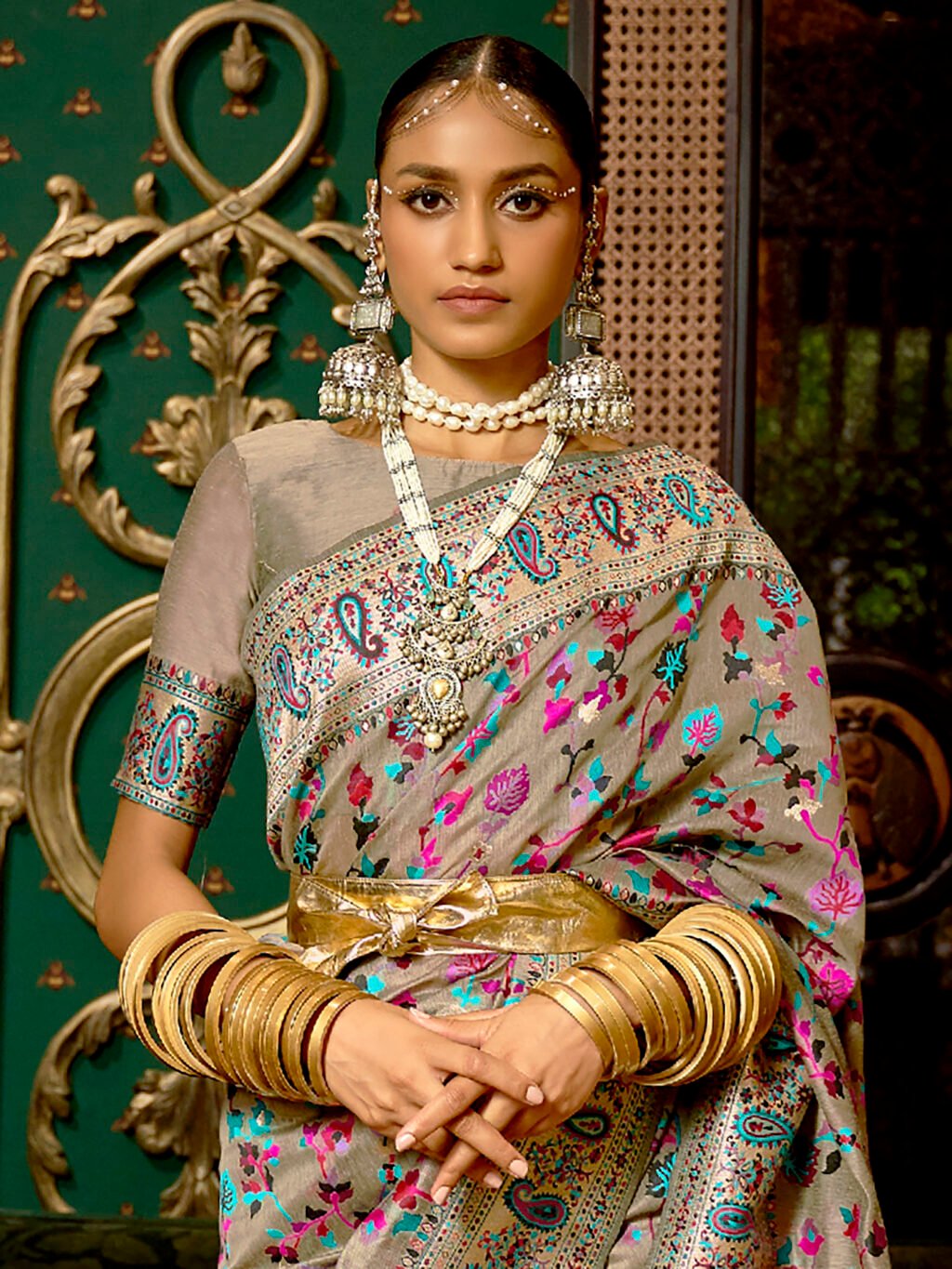 showcasing the beauty and craftsmanship of Festive Saree.