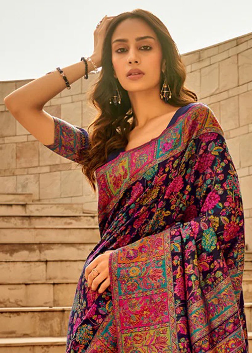 showcasing the beauty and craftsmanship of Party Wear Saree.