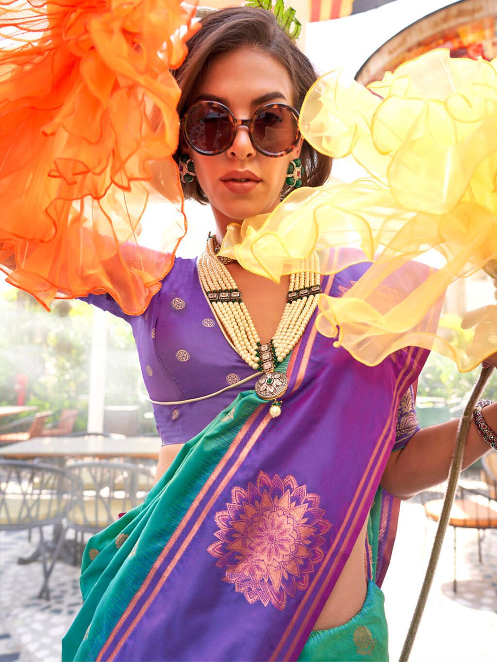 showcasing the beauty and craftsmanship of Traditional Saree.