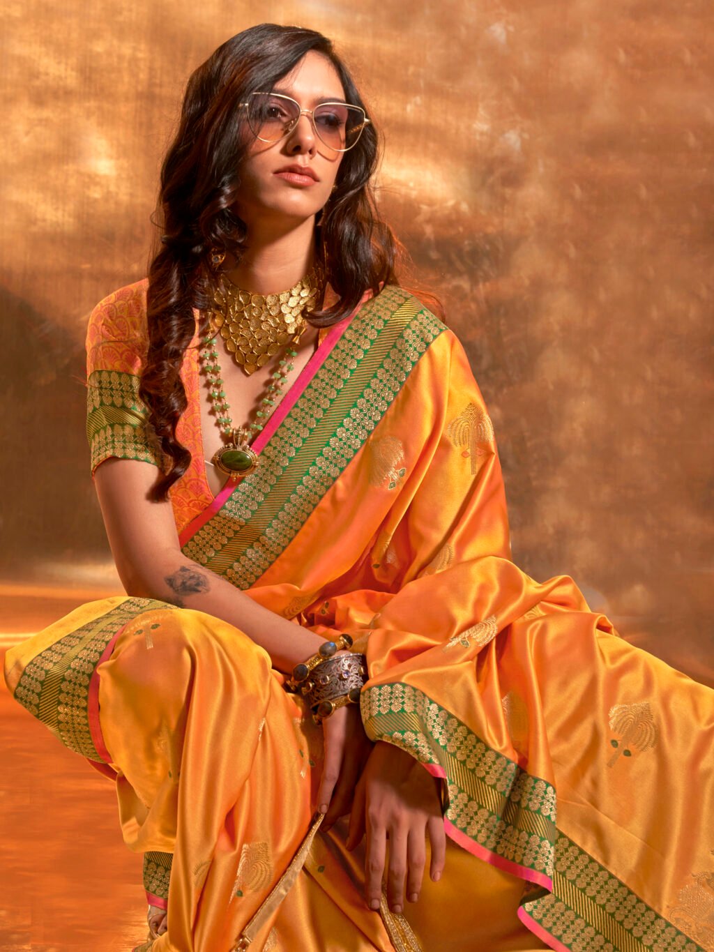 showcasing the beauty and craftsmanship of Party Wear Saree.