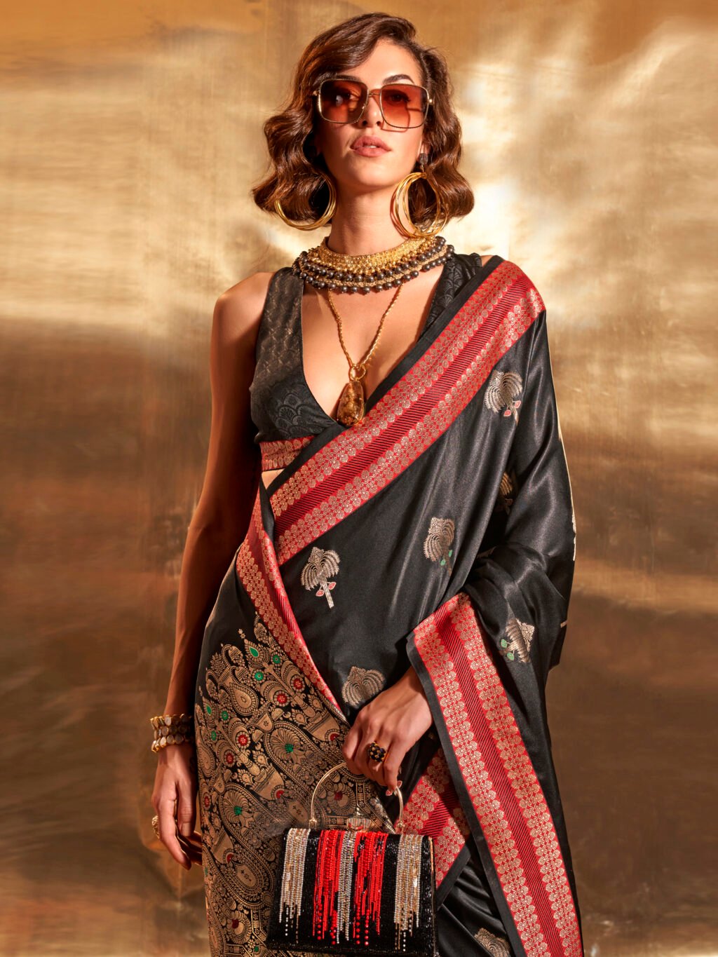 showcasing the beauty and craftsmanship of Festive Saree.