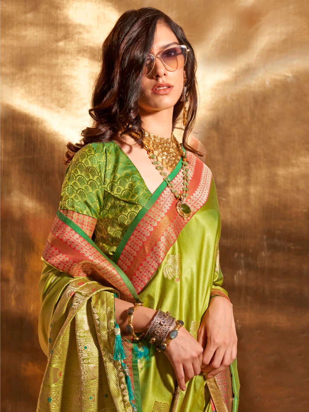 showcasing the beauty and craftsmanship of Party Wear Saree.