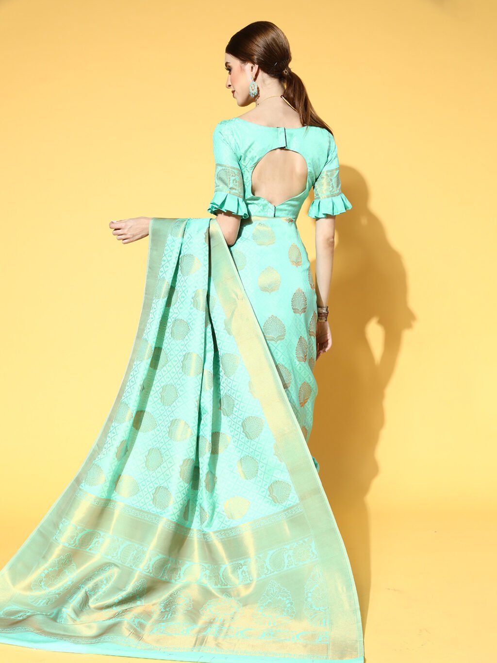showcasing the beauty and craftsmanship of Silk Saree.
