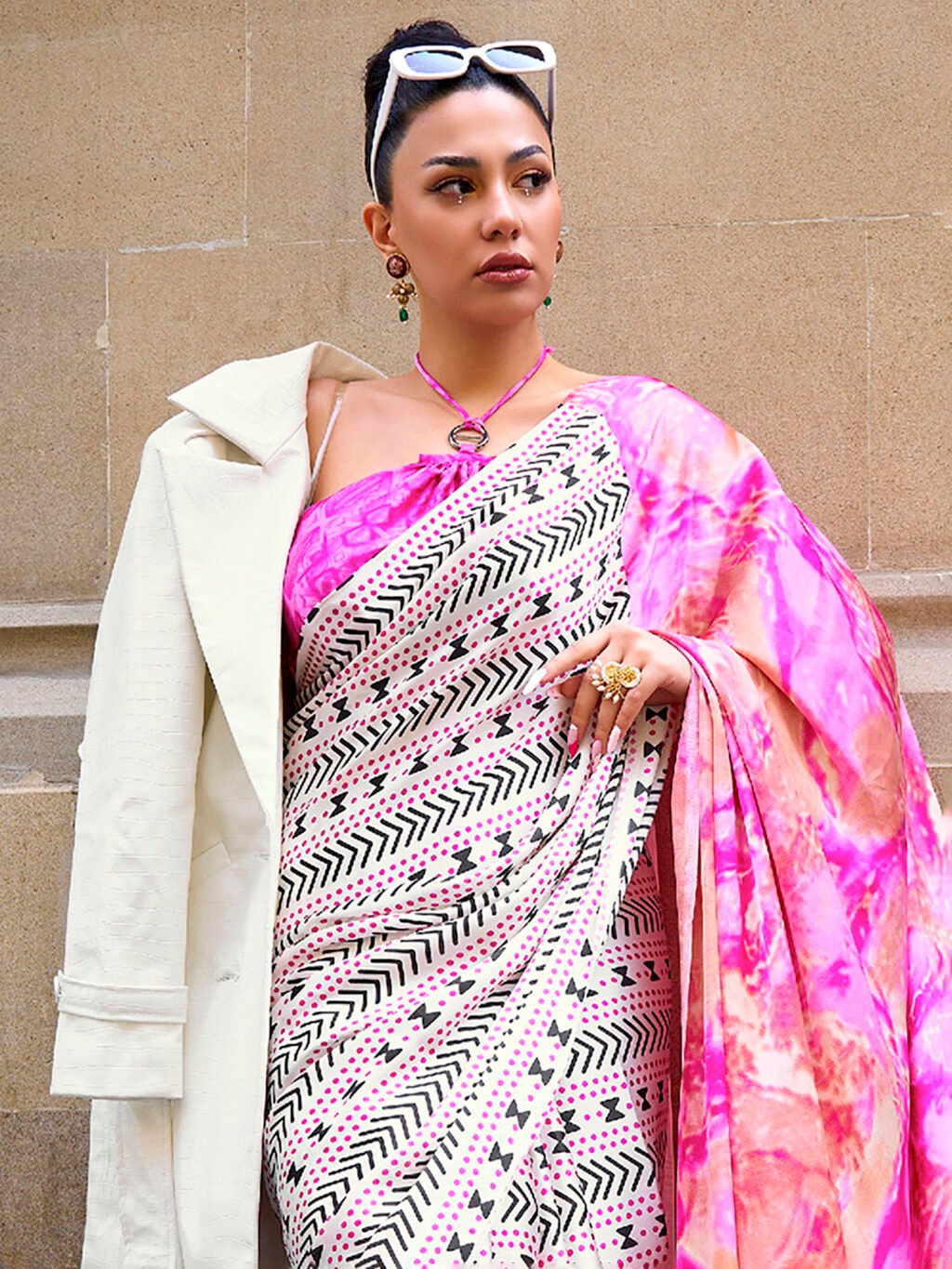 showcasing the beauty and craftsmanship of Silk Saree.