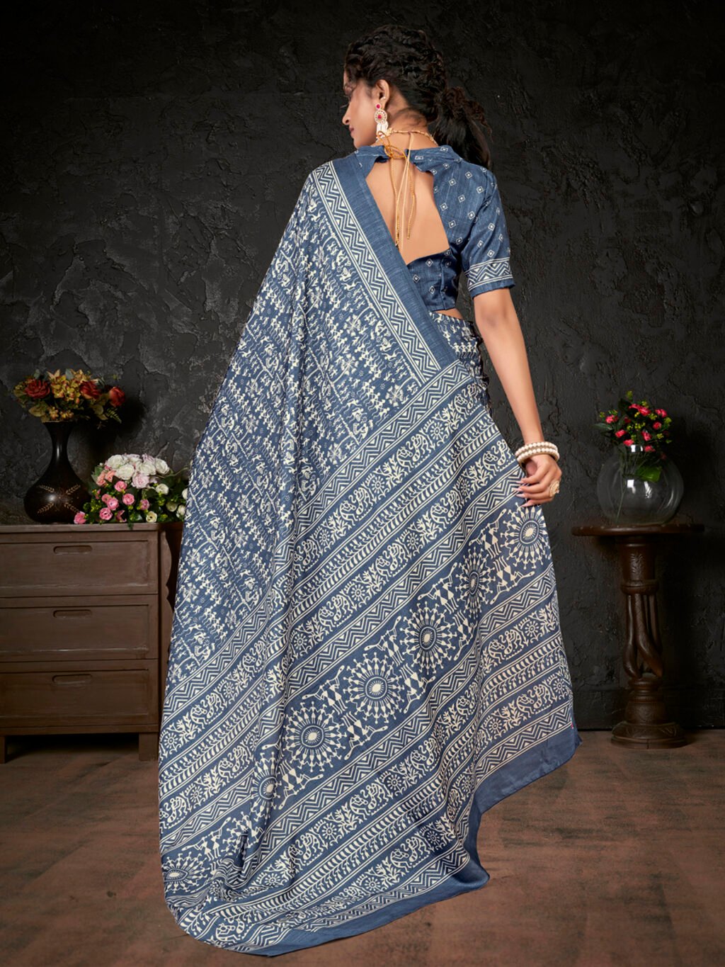 showcasing the beauty and craftsmanship of Silk Saree.