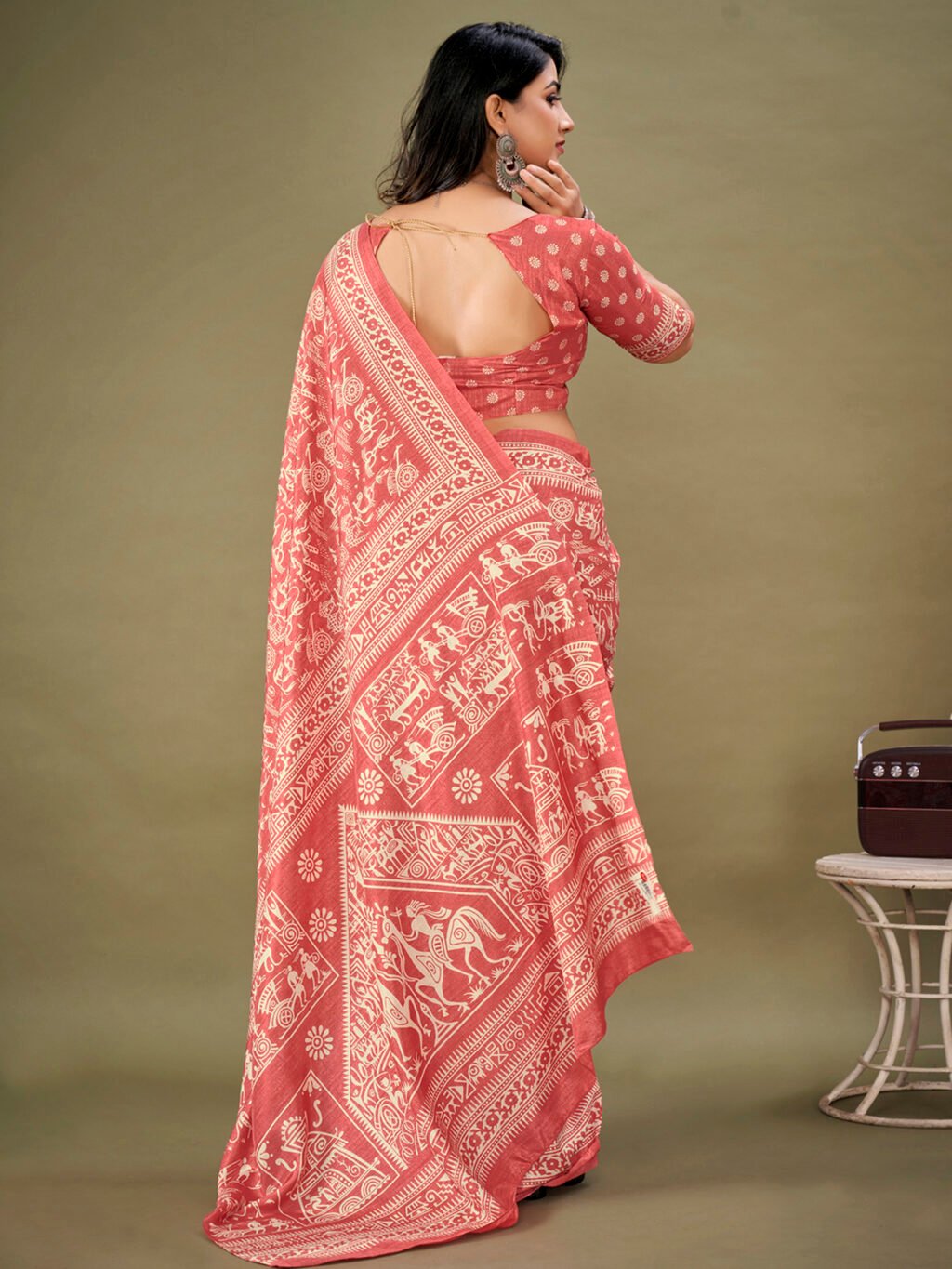 showcasing the beauty and craftsmanship of Festive Saree.
