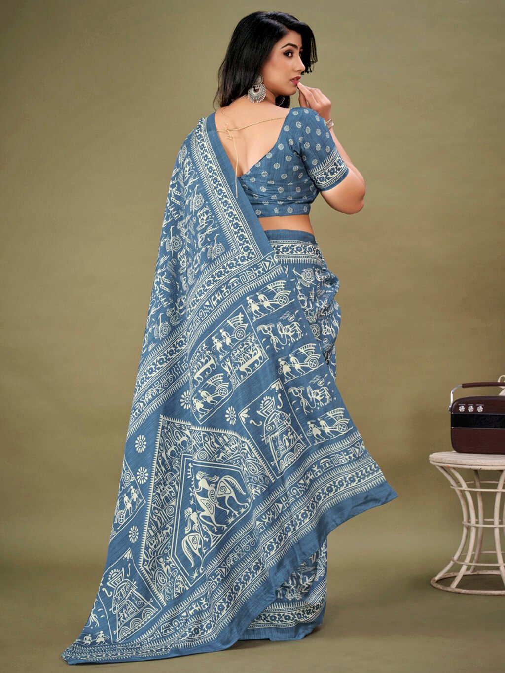 showcasing the beauty and craftsmanship of Festive Saree.
