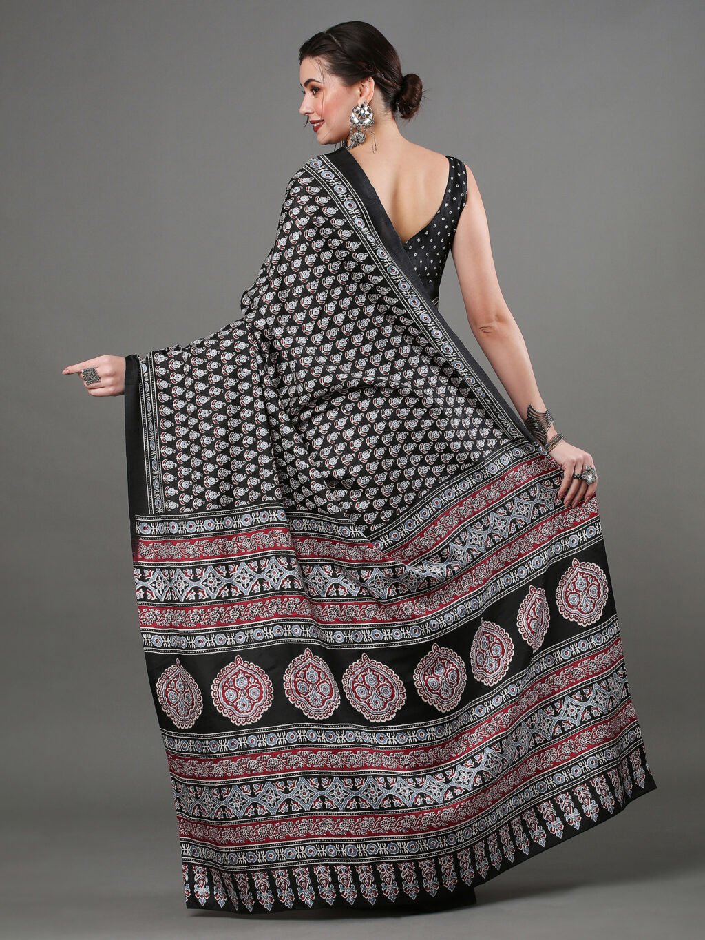 showcasing the beauty and craftsmanship of Silk Saree.