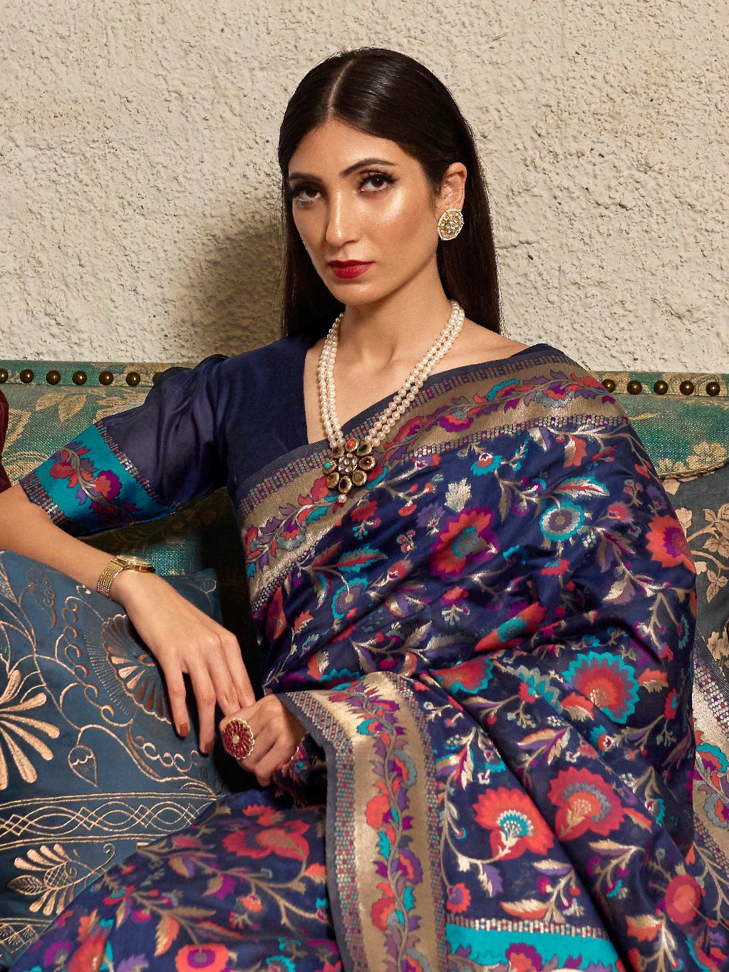 showcasing the beauty and craftsmanship of Silk Saree.