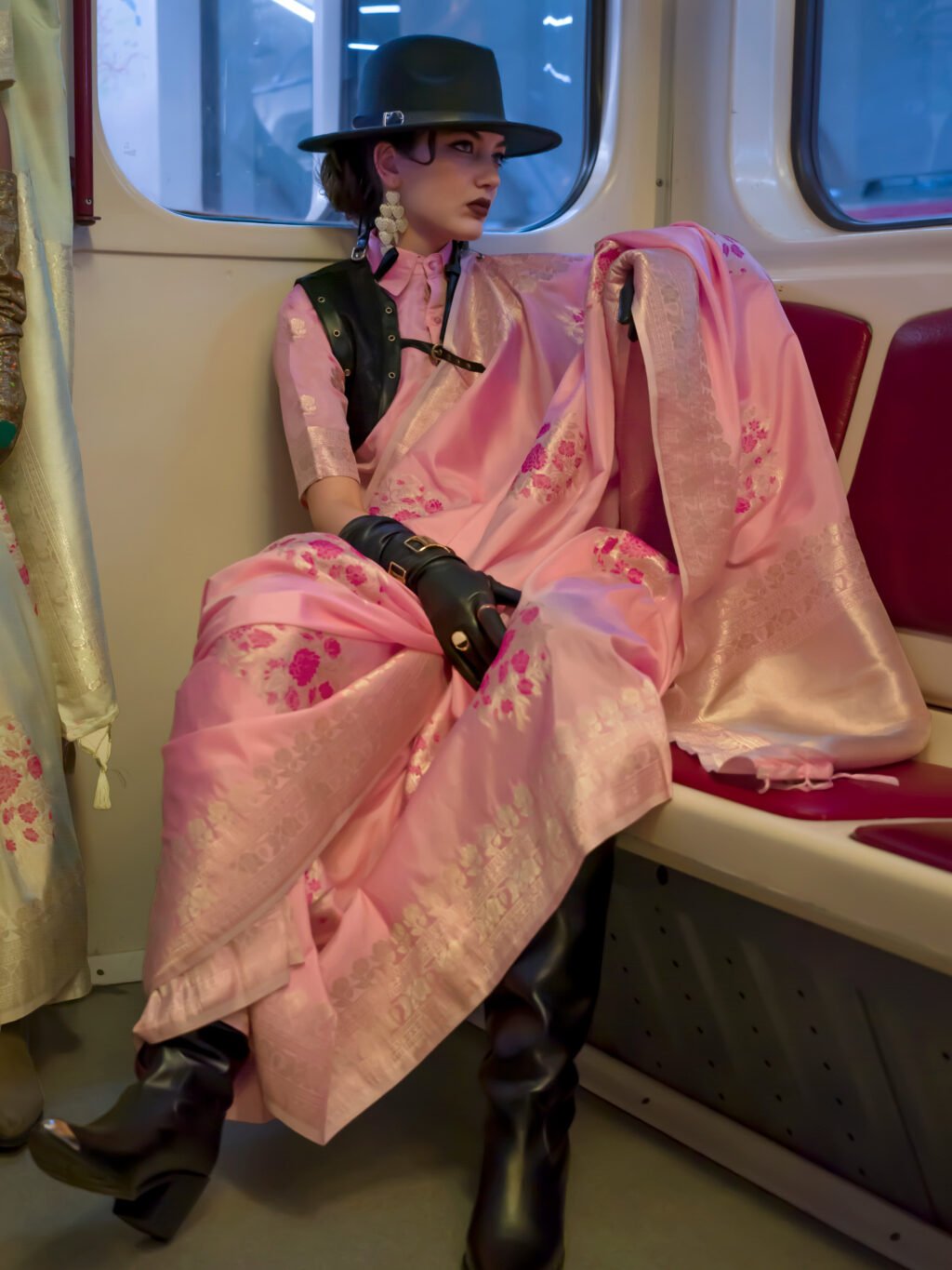 showcasing the beauty and craftsmanship of Festive Saree.