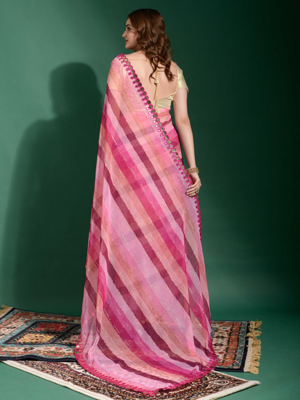 showcasing the beauty and craftsmanship of Silk Saree.