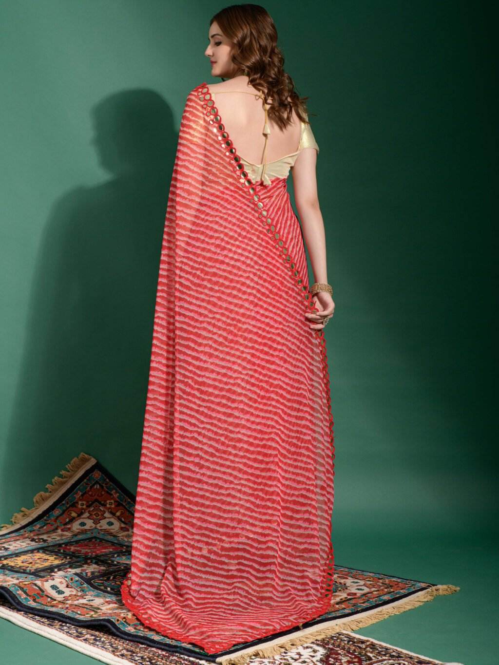 showcasing the beauty and craftsmanship of Silk Saree.