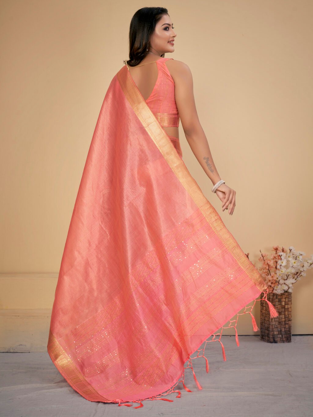showcasing the beauty and craftsmanship of Traditional Saree.