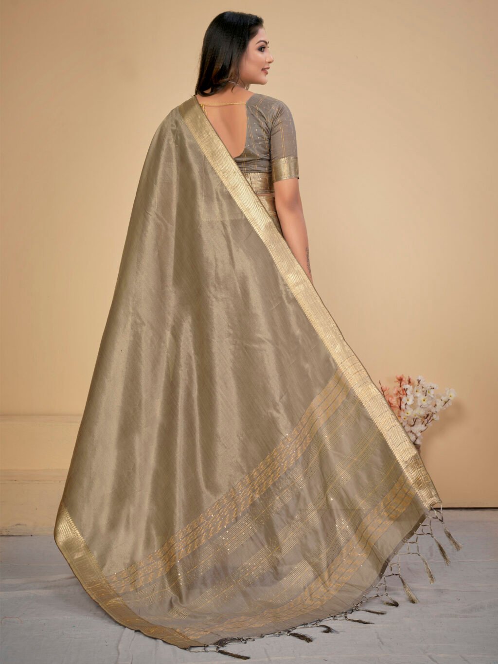 showcasing the beauty and craftsmanship of Festive Saree.