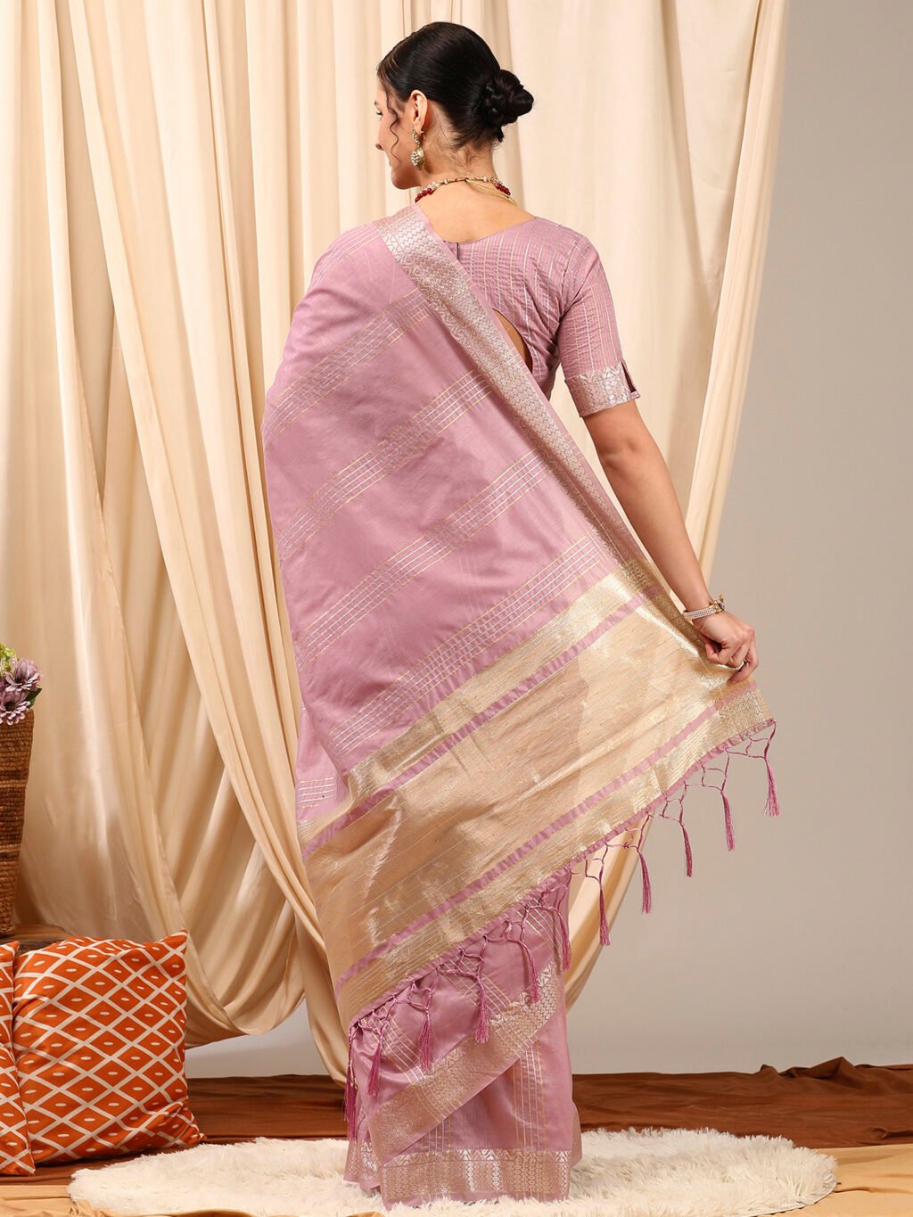 showcasing the beauty and craftsmanship of Designer Saree.