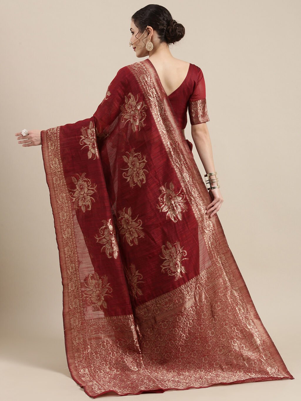 showcasing the beauty and craftsmanship of Designer Saree.