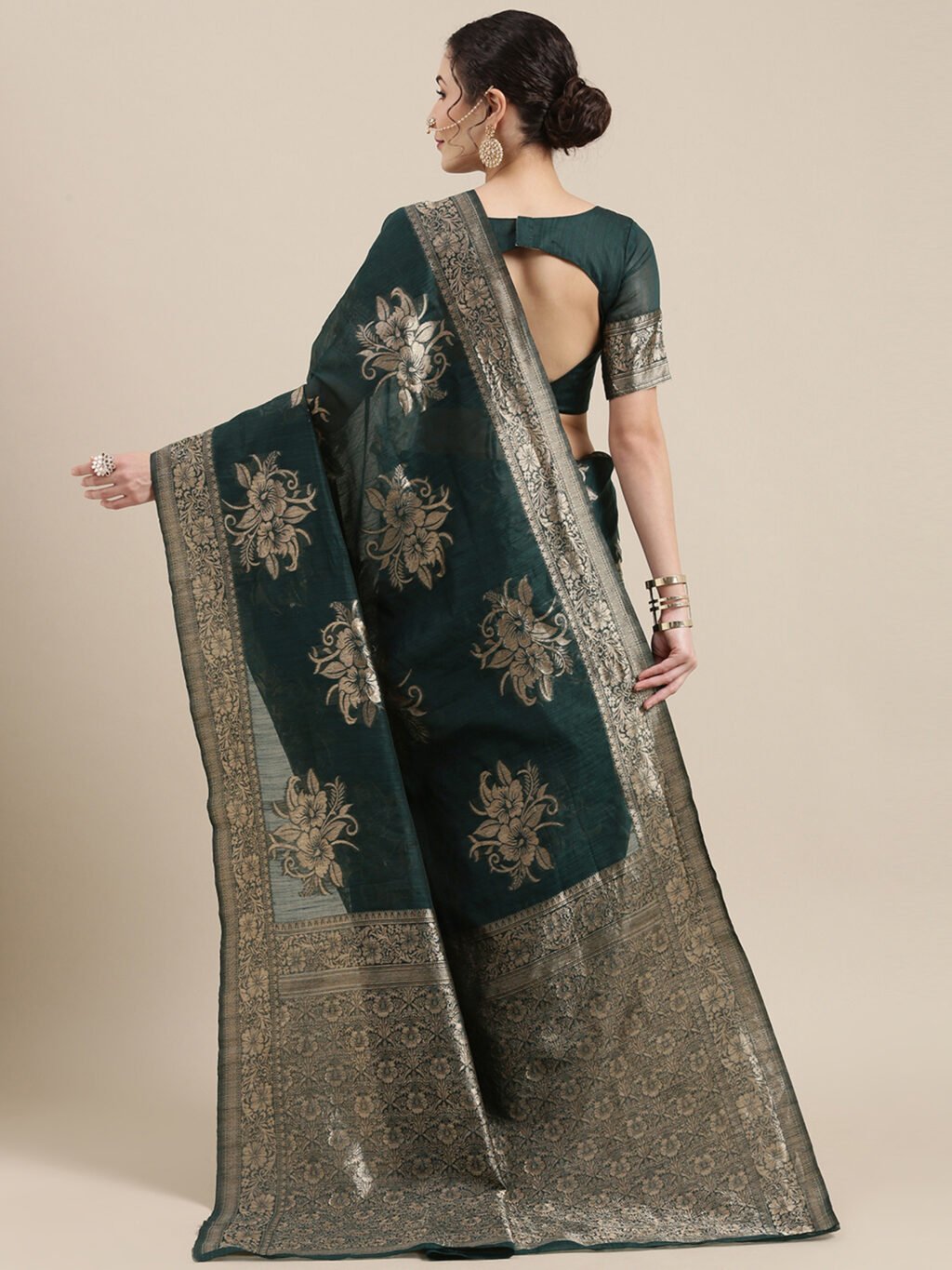 showcasing the beauty and craftsmanship of Festive Saree.