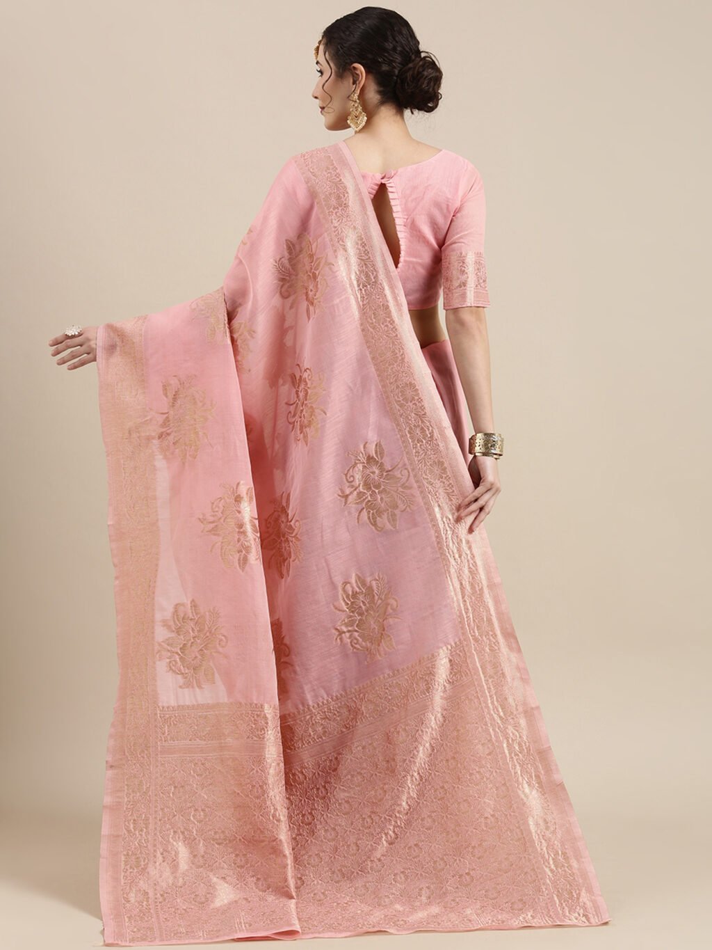 showcasing the beauty and craftsmanship of Silk Saree.