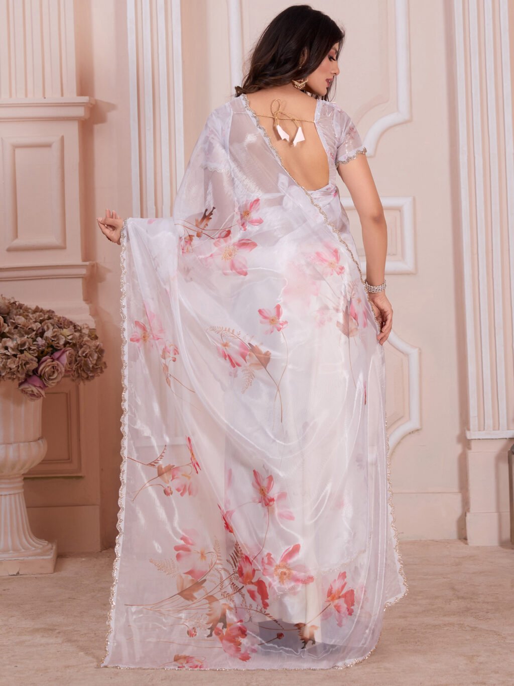 showcasing the beauty and craftsmanship of Silk Saree.