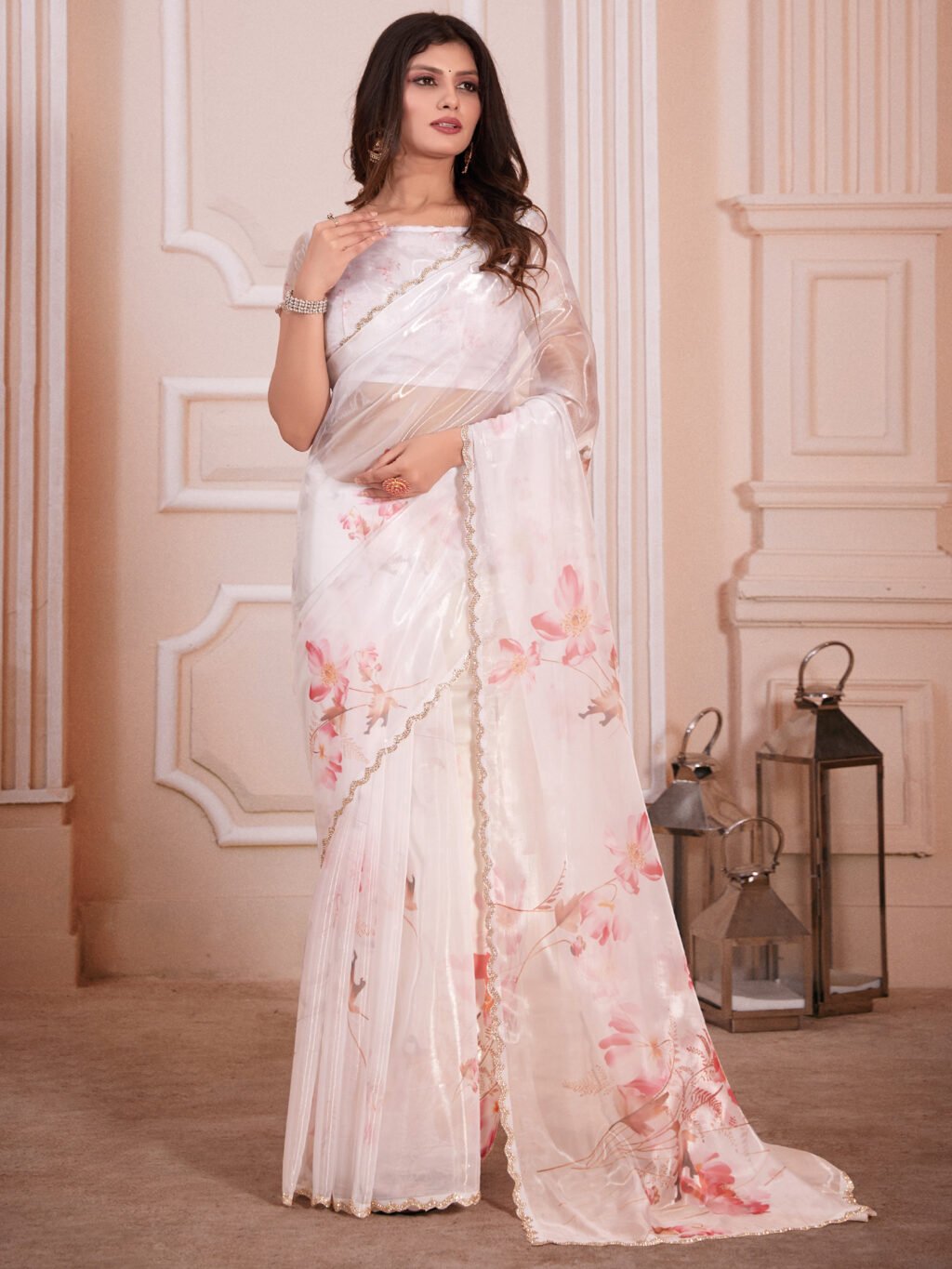 Image of White Saree