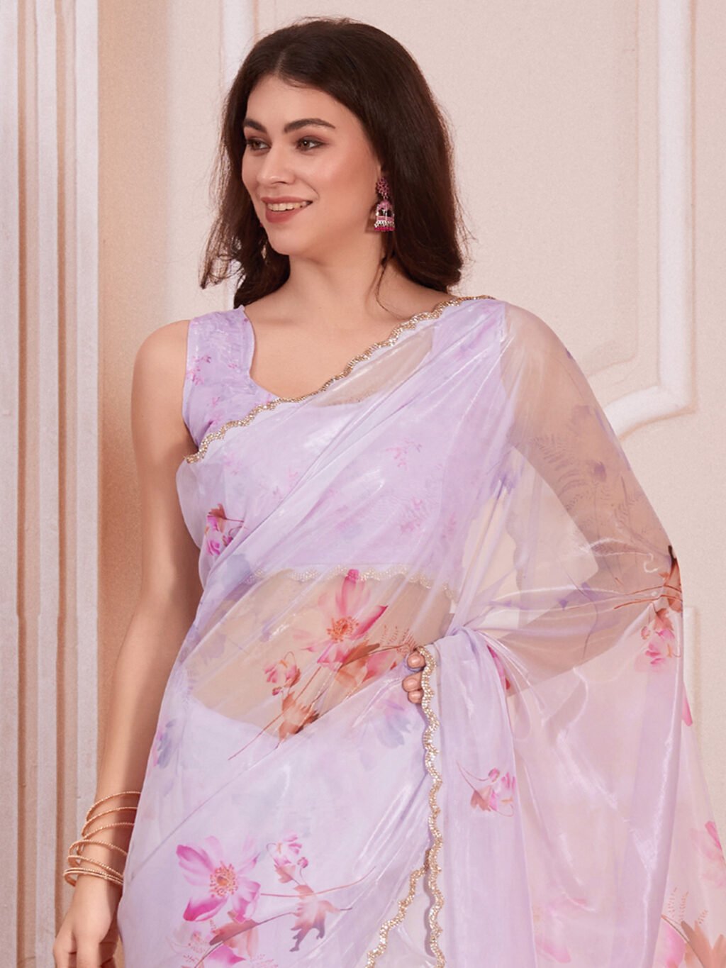 Lavendar Saree - Image 3