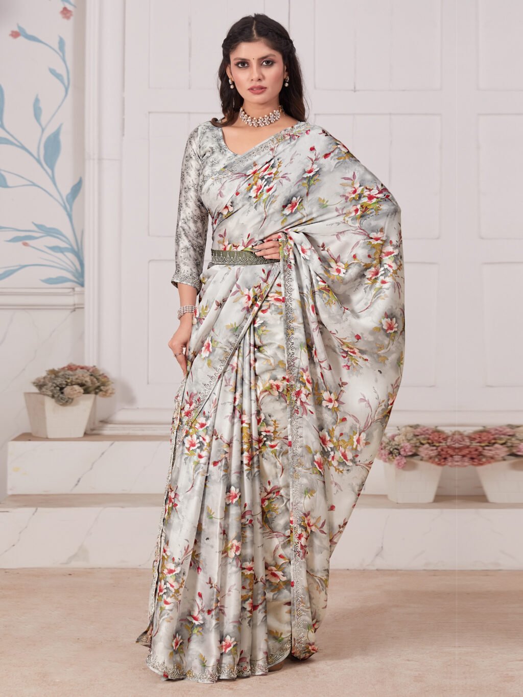 Image of Metallic Silk Saree