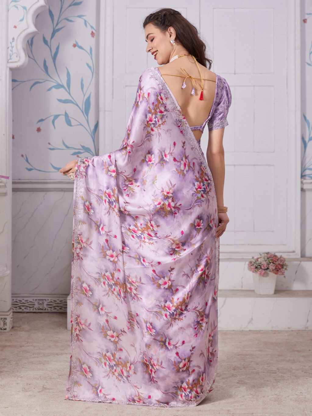 showcasing the beauty and craftsmanship of Silk Saree.