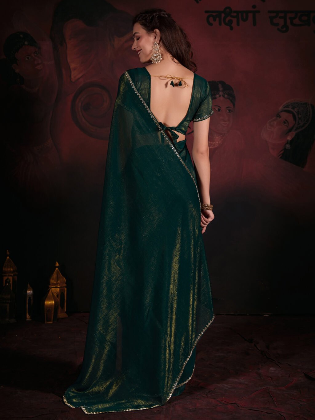 showcasing the beauty and craftsmanship of Silk Saree.