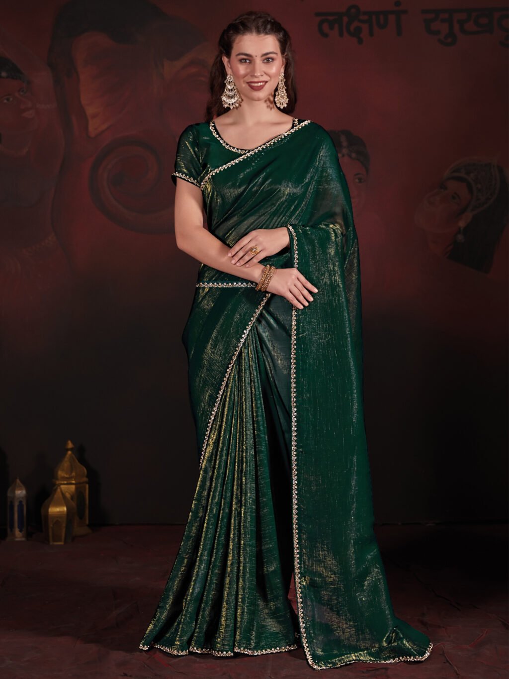 Image of Green Silk Saree