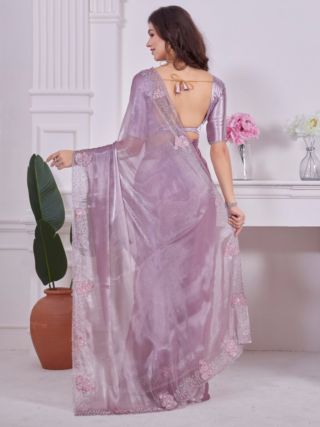 showcasing the beauty and craftsmanship of Silk Saree.