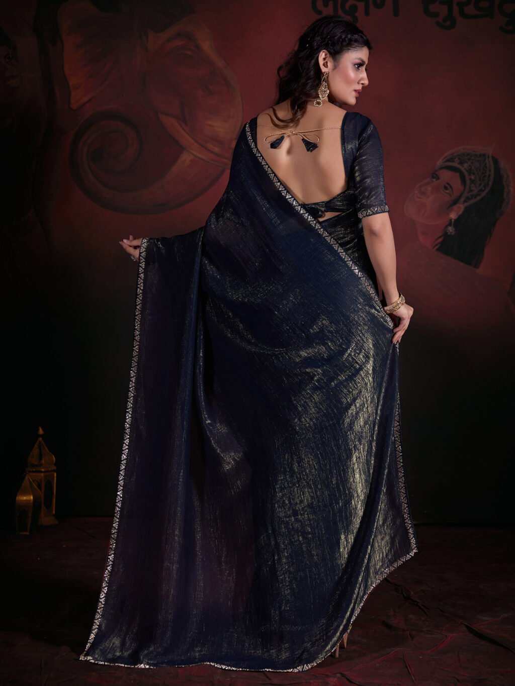 showcasing the beauty and craftsmanship of Silk Saree.