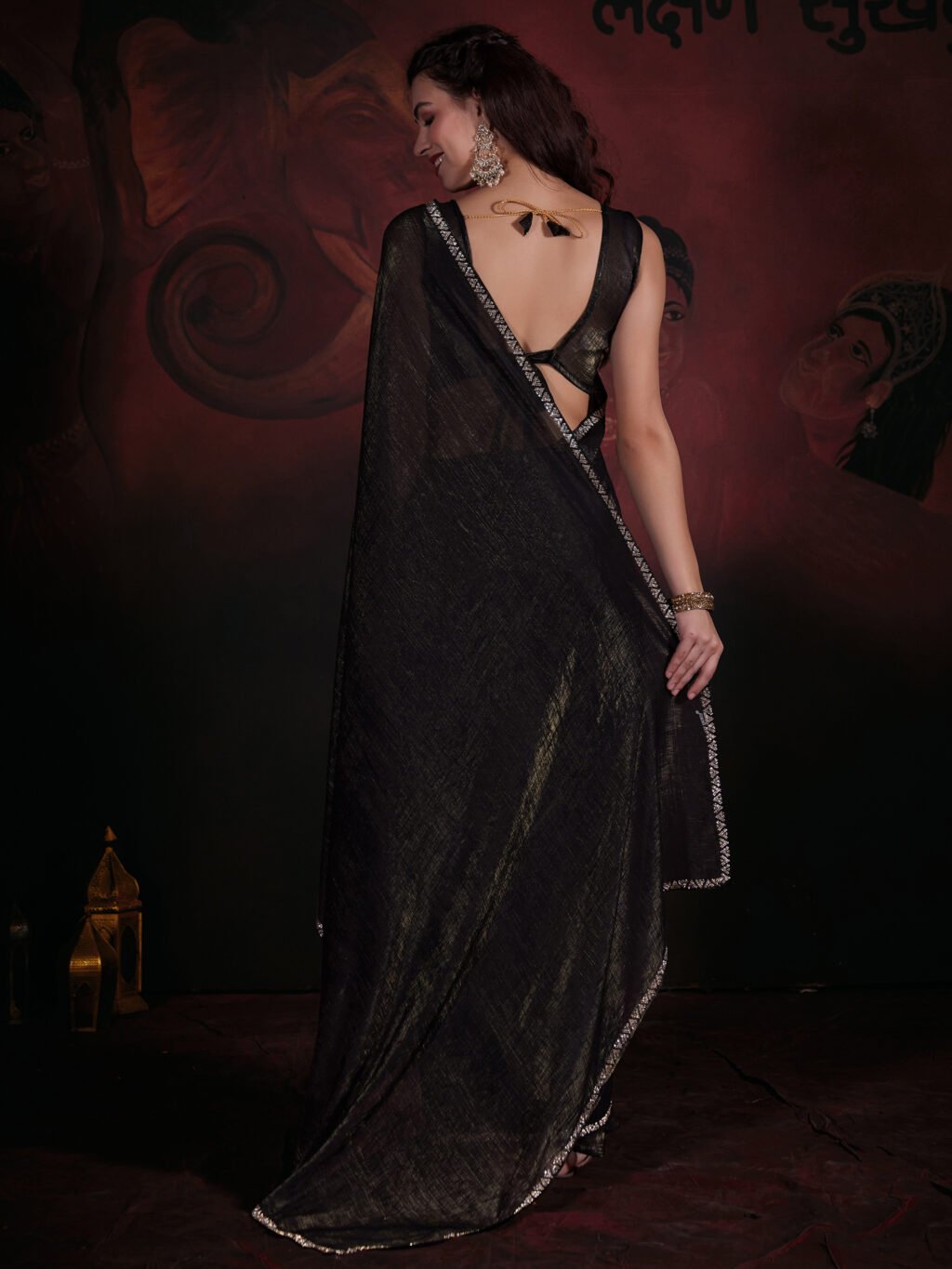 showcasing the beauty and craftsmanship of Silk Saree.
